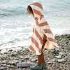 LÄSSIG Beach Poncho stripes clay/sea salt