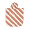 LÄSSIG Beach Poncho stripes clay/sea salt