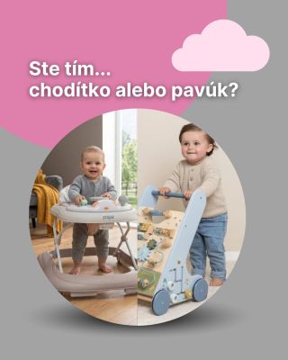 „Pavúk“ alebo aktívne chodítko? Dilema, ktorú riešil snáď každý rodič! 👶 Do ktorého tímu patríte vy? 1️⃣ Tím Pavúk –...
