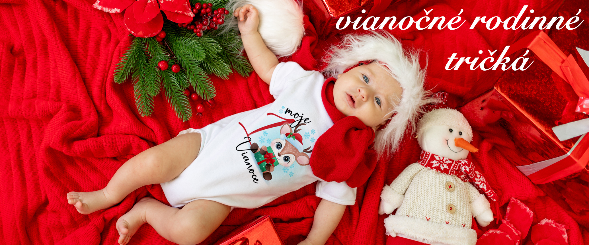 detske bodys potlacou na Vianoce