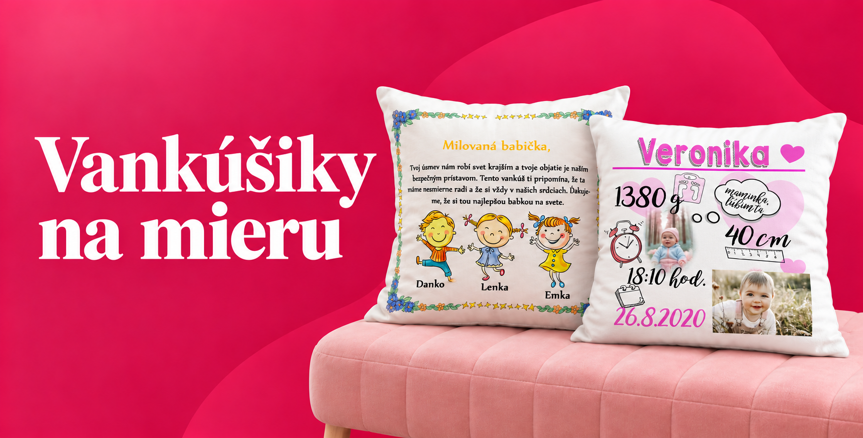 vankúše na mieru