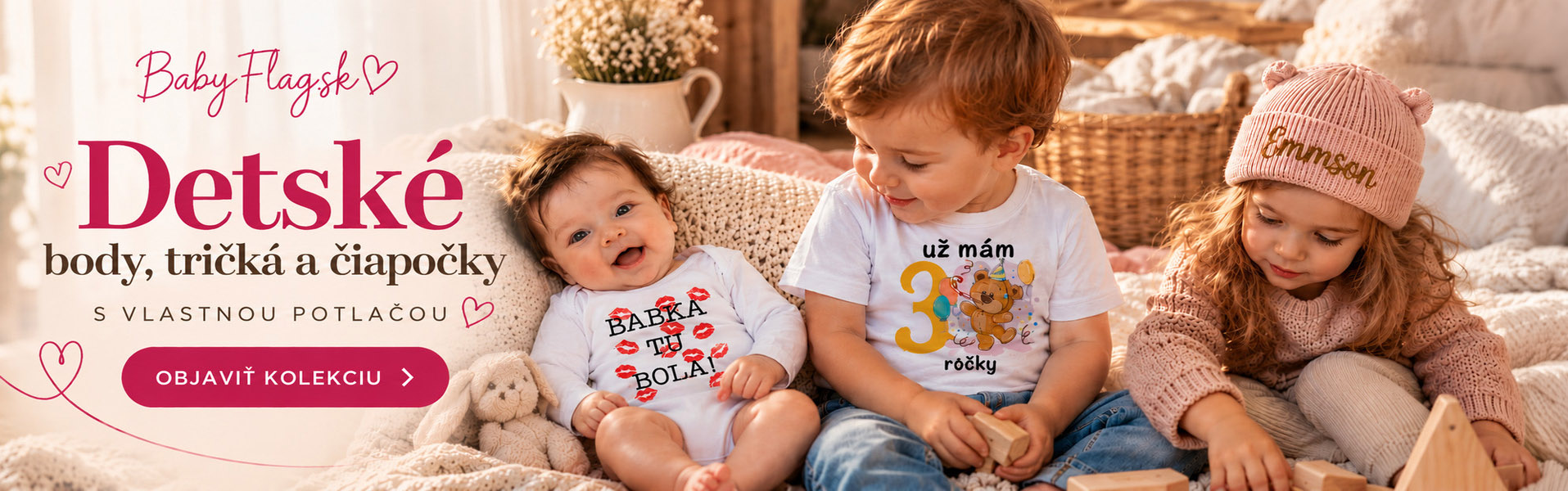 detské tričká a detské body s potlačou