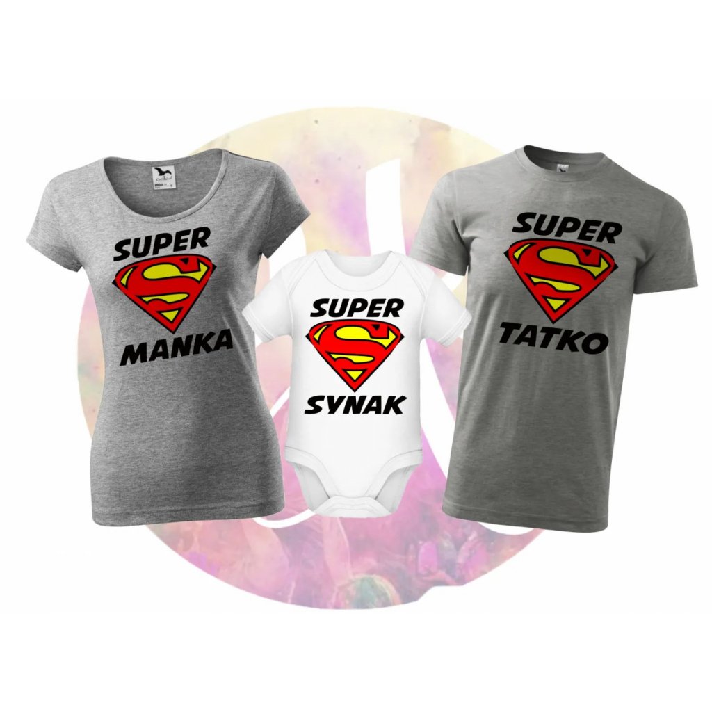 rodinný set troch tričiek -  Superset