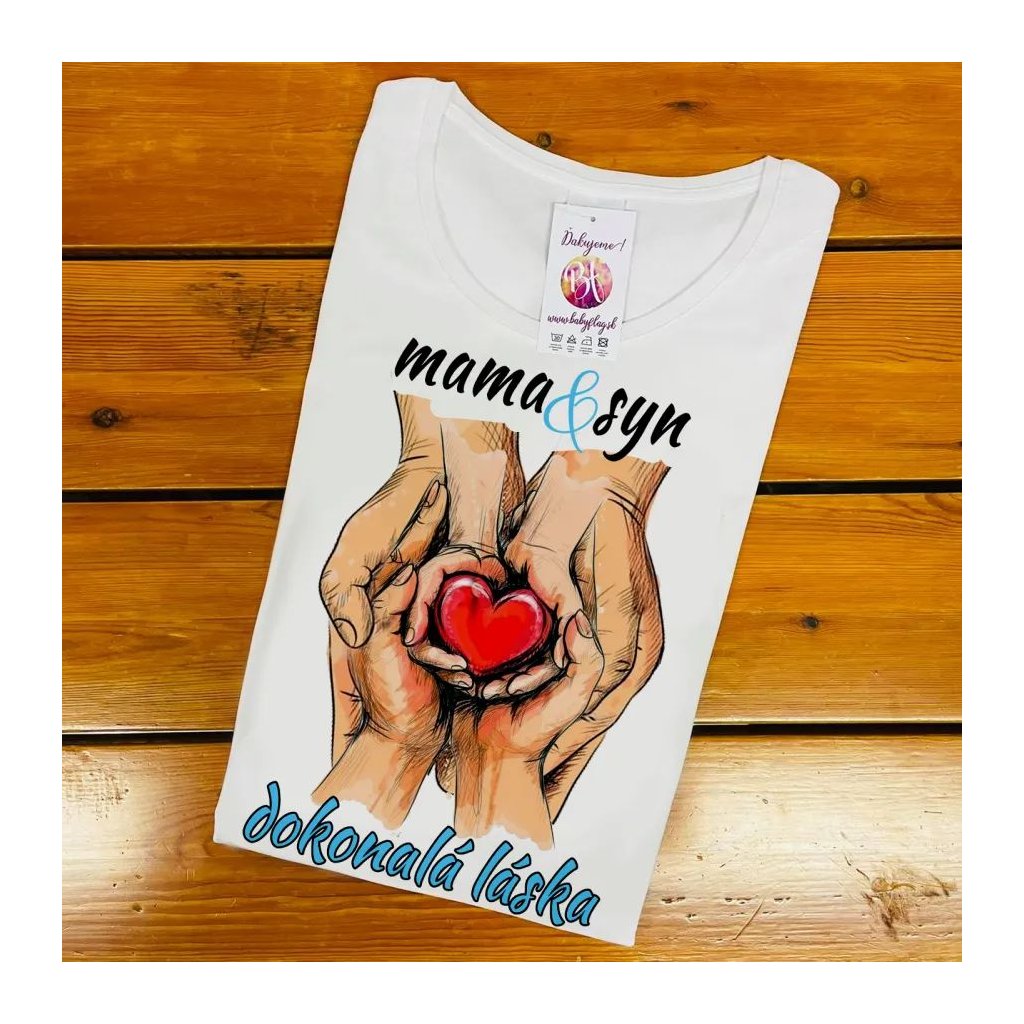dámske tričko s krátkymi rukávmi -mama a syn - dokonalá láska