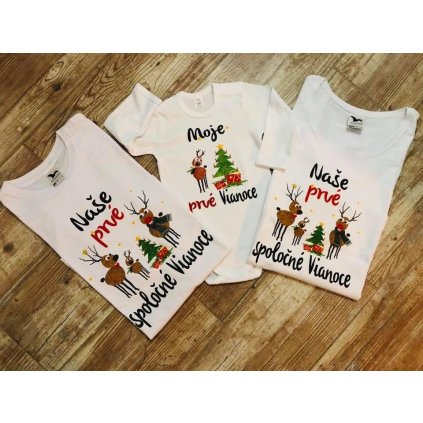 Vianočný rodinný set tričiek