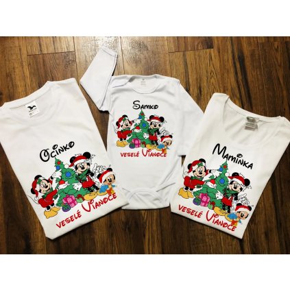 Vianočný set rodinných tričiek - rodina