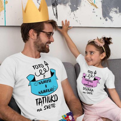 set tričiek - toto je najlepší otec a dcéra