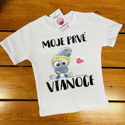 detské vianočné tričko/ body - moje prvé Vianoce