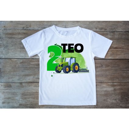 detské narodeninové body/ tričko - traktor