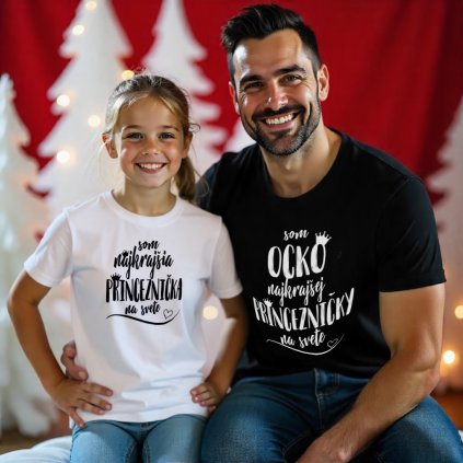 sada tričiek pre otca a dcéru . princezná