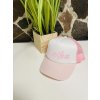 detská šiltovka s menom alebo vlastným nápisom  - ružová