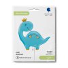 0030689 foliovy balonek dinosaurus s korunkou modry 71 cm