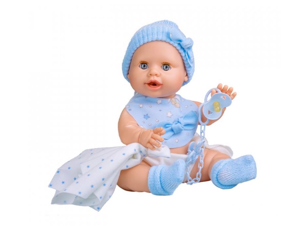 Berjuan Interaktívna bábika s príslušenstvom Baby Susú Azul chlapček - 38 cm