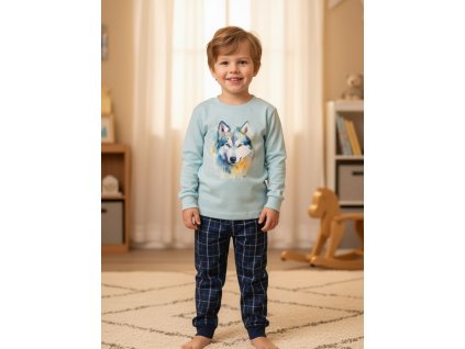 chlapcenske pyzamo wolf modra 15 2