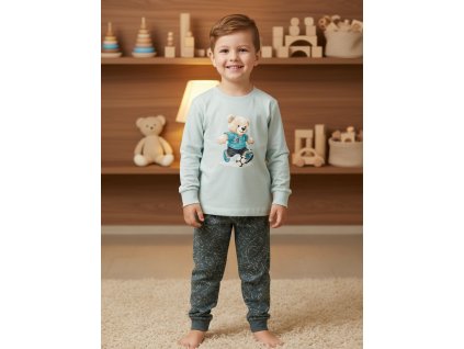 chlapecke pyzamo game svetle seda 2