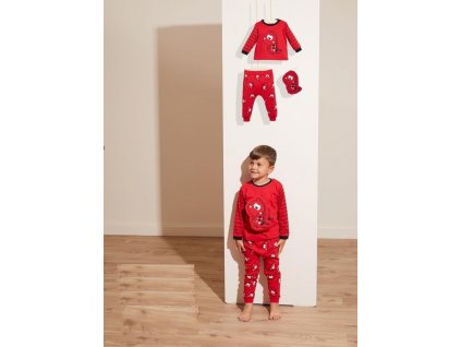Detské pyžamo s dráčikom,- červená