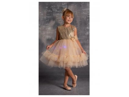 Dievčenské šaty so svietiacou sukňou