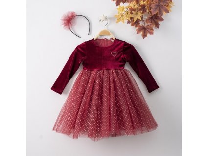 wholesale girls dress with tulle and hairclip busra bebe 1016 22273 girls dress 16919 29 B