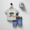 wholesale boys 3 piece t shirt set with denim shorts and cap 2 5y cumino 1014 cmn3292 boys sets 30214 29 B (1)