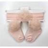 Set ponožiek a čelenky ELEGANT- Baby pink