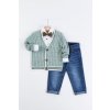 wholesale 3 piece baby boys cardigan set with shirt and pants 6 24m gold class 1010 1412 boys outerwear 63278 42 O (1)