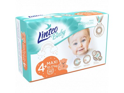 Dětské plenky LINTEO BABY PREM.MAXI+ 10-17kg 46ks