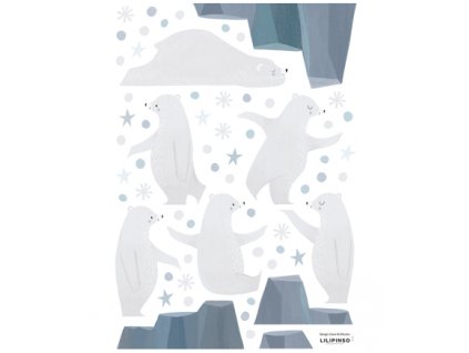 stickers enfant bleu ours s1314 a3
