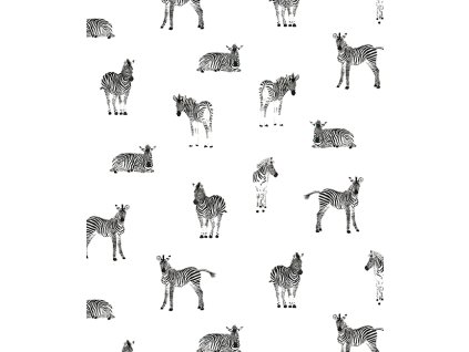 h0463 papier peint deco zebre jungle 50x40