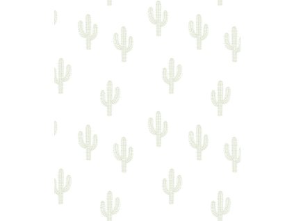 h0464 papier peint deco cactus vert 50x50