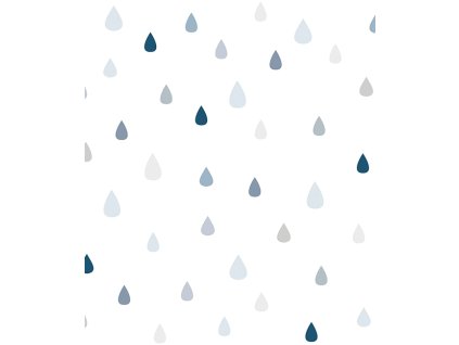 h0446 pp papier peint deco gouttes bleu 50x50