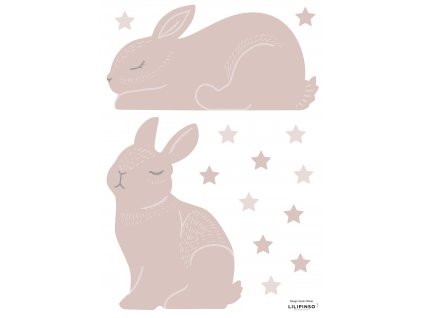 S1367 A3 bunnies rose