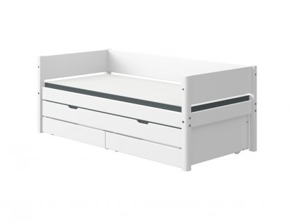 Flexa Postel s výsuvným lůžkem a úložným prostorem 90 x200 cm bílá