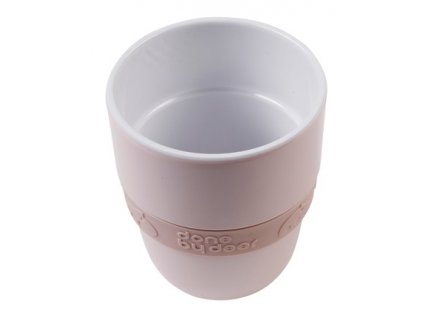 DONE BY DEER Hrníček Elphee Yummy mug se silikonovým kroužkem - růžový