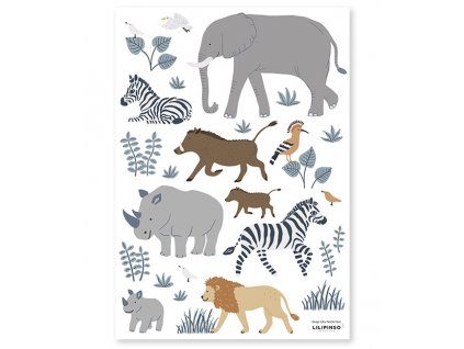 s1397 stickers zebre lion tanzania big five