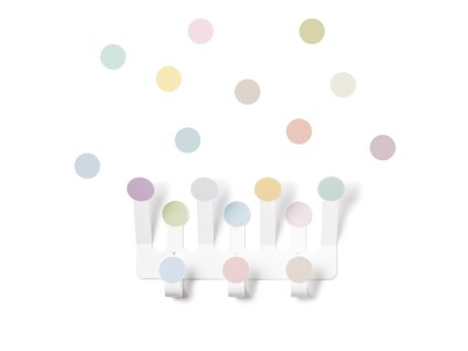 Věšák Dots Pastelový