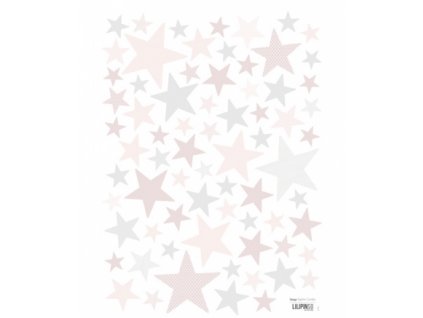 s1106 a3 stickers etoiles rose deco fille lilipinso