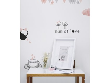 stickers oiseaux tasse triangle rose noir fille deco bebe chambre enfants lilipinso s0692 amb img