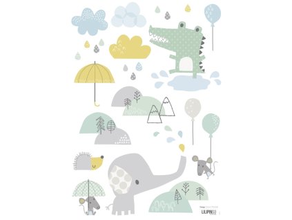 s1055 a3 stickers animaux bebe deco chambre lilipinso