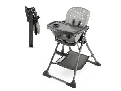 KINDERKRAFT Stolička jedálenská Foldee Grey