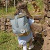LÄSSIG Mini Rolltop Backpack Nature light blue