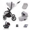 SET kočík Move+ korba+adaptéry+autosedačka, Silver Grey/Silver