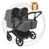 Kočík pre dvojičky Bugaboo Donkey 6 Moon Grey + darček