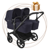 Kočík pre dvojičky Bugaboo Donkey 6 Deep Indigo  + darček