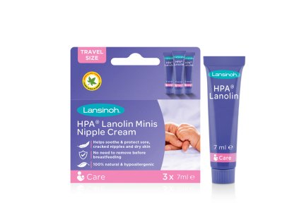 LANSINOH HPA® Krém na bradavky lanolínový minis 3x7 ml