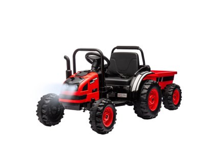 Elektrický traktor s prívesom Milly Mally Farmer červený