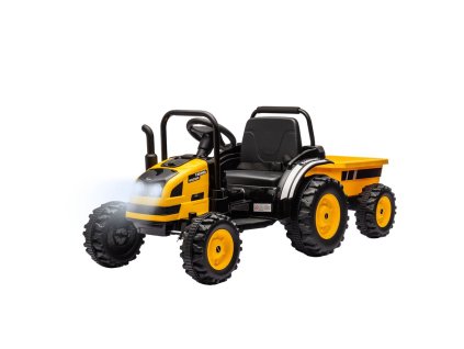 Elektrický traktor s prívesom Milly Mally Farmer žltý
