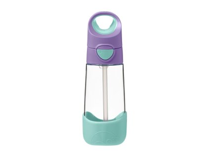 Fľaša na pitie so slamkou 450 ml - lilac pop