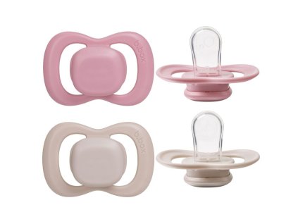 Cumlíky silikónové 0-6m, 2ks - berry/blush