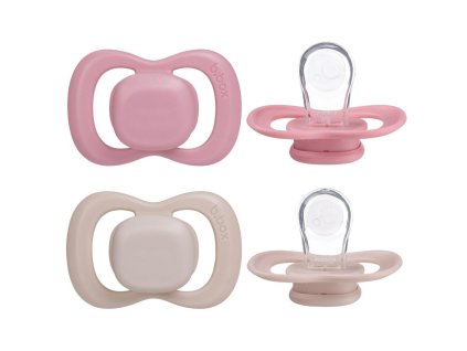 Cumlíky silikónové 6m+, 2 ks - berry/blush