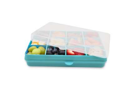 Snackle Box Krabička na občerstvenie 1368 ml - modrozelená